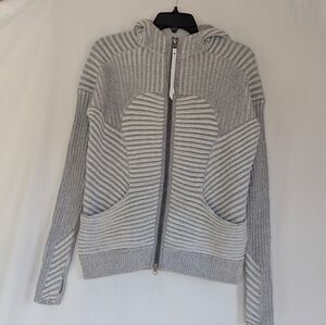 Lululemon Gray Ribbed Hoodie Sweater Women's 10-12?